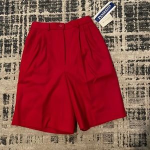 NWT Vintage Pendleton Red Wool Shorts